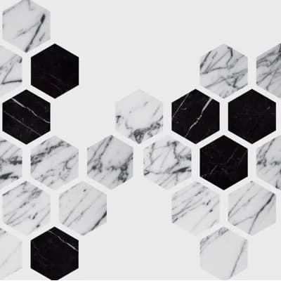 Hexagon Geometric Vinyl Non-Pasted Matte Wallpaper Roll by Jamie Graney — Gray,Black