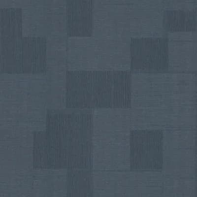 Geometric Non-Pasted Metallic Wallpaper Roll — Navy