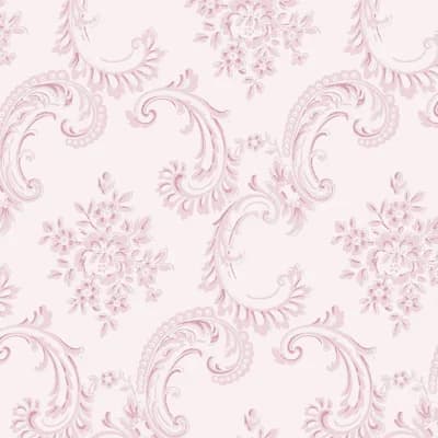 Rachel Ashwell Boudoir Beauty Pink Wallpaper — Green