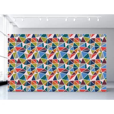 Collide-O-Scope Geometric Vinyl Non-Pasted Matte Wallpaper Roll by Jamie Graney — Fall