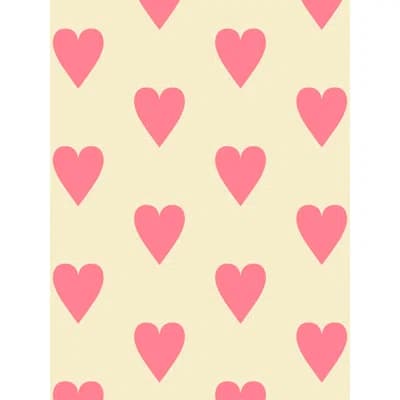 Heart and Soul, Large — Large,Pink on Yellow