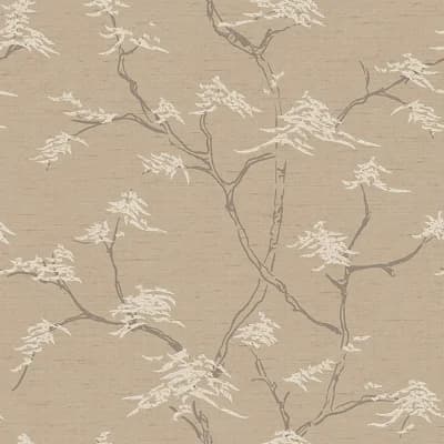 Boråstapeter Temple Tree Wallpaper — Ivory,Stone