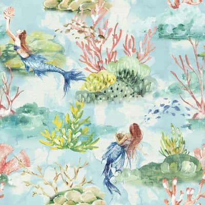 Alverto 16.5' L x 20.5" W Wallpaper Roll — Sea Glass