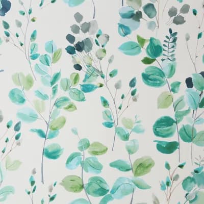 Ginkgo Striped Non-Pasted Matte Wallpaper Double Roll — White,Green