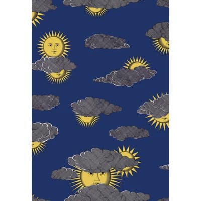 Soli e Nuvole Wallpaper Roll — Yellow Blue