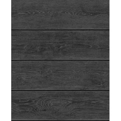 Shiplap Vinyl Peel & Stick Satin Wallpaper Roll by Stacy Garcia Home — Charcoal