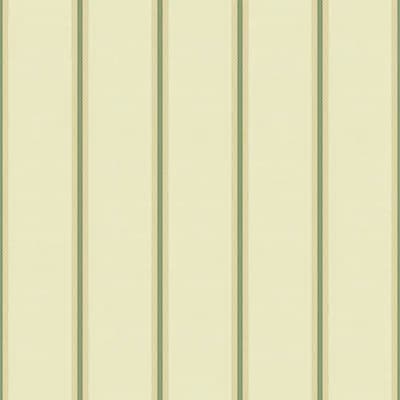 Cottage Chic Cottage Chic Silky Stripe Italian Vinyl on Non-woven 33' L x 21" W Wallpaper Roll — Green,Yellow