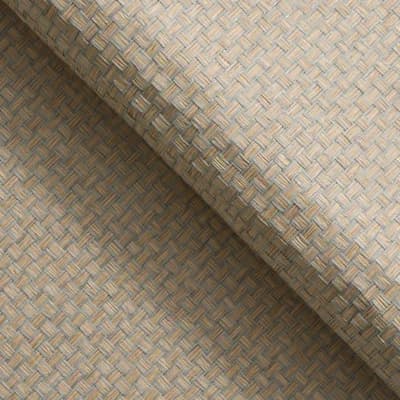 Wide Stranded Boxweave Paperweave Wallpaper — Beige,Gray