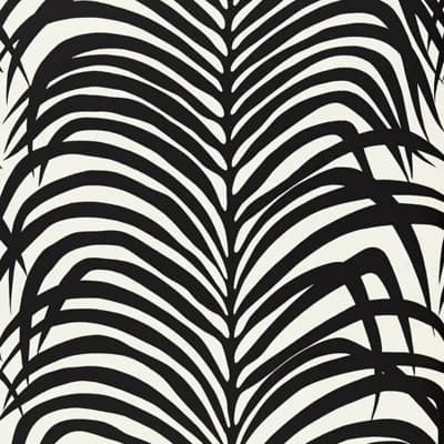 Zebra Palm Wallpaper — Ebony