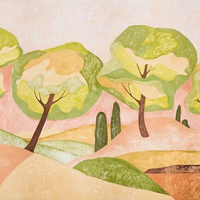 Schumacher x Abel Macias Forest Hills Panel Set — Green,Pink
