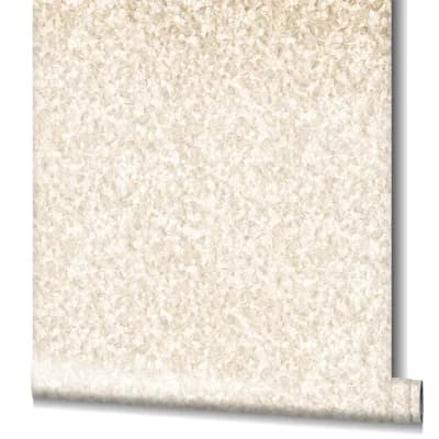 Earth Collection Textured Feathers Sheen Wallpaper Roll — Gold