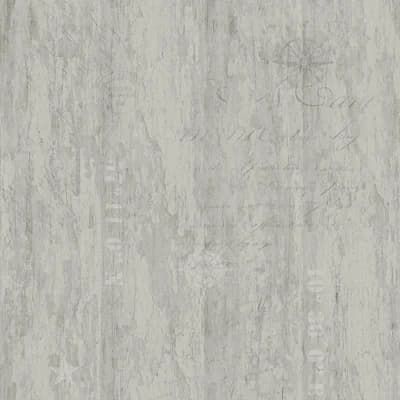 Skagen Nautical Wooden Writing 33' L x 21" W Wallpaper Roll — Gray