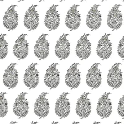 Rajasthan Paisley Wallpaper — Silver