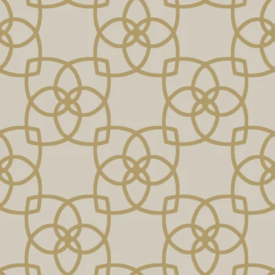 Dazzling Dimensions Geometric Non-Pasted Metallic Wallpaper Double Roll — Putty,Gold