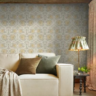 William Morris Pimpernel Ocean Wallpaper — Green