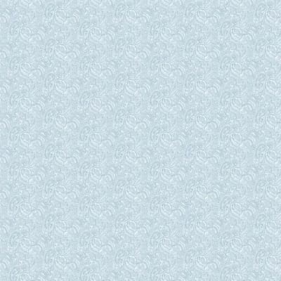 Small Prints Small Paisley Design 33' L x 21" W Wallpaper Roll — Blue,White