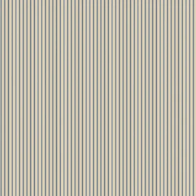 Miniatures 3 Collection Ticking Stripe Wallpaper Roll — Navy,Beige