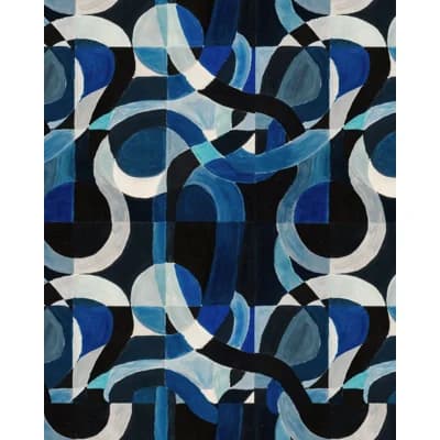 Indigo Addiction Abstract Non-Pasted Matte Wallpaper Roll — Indigo