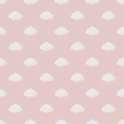 Little Explorers 2 Cloud Wallpaper Roll — Pink