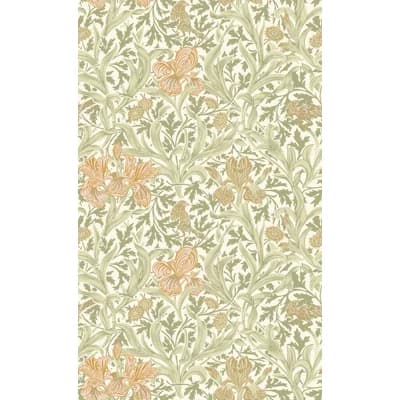 Iris Light Green Wild Gardens Wallpaper — Green