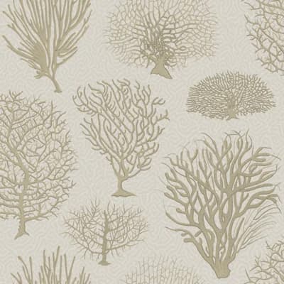 Seafern Non-Pasted Wallpaper Roll — Stone
