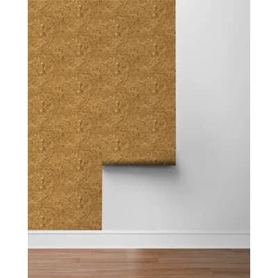 Tommy Bahama Cork Harbor 18' L x 20.5" W Peel and Stick Wallpaper Roll — Gold