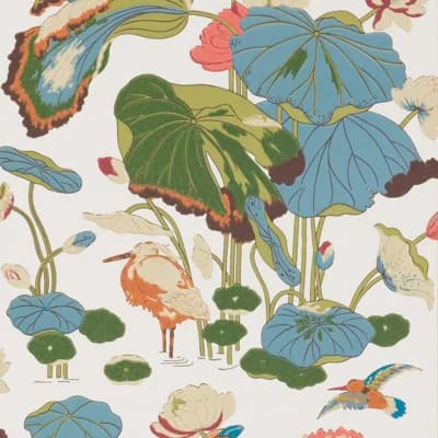 32.82' L x 20.49" W Wallpaper Roll — Blue,Green