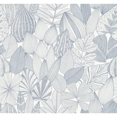 Mathias Green Botanical Wallpaper — Blue