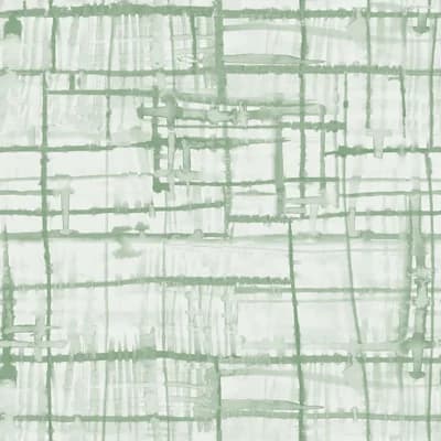 Painterly Fog 33' L x 20.5" W Wallpaper Roll — Green