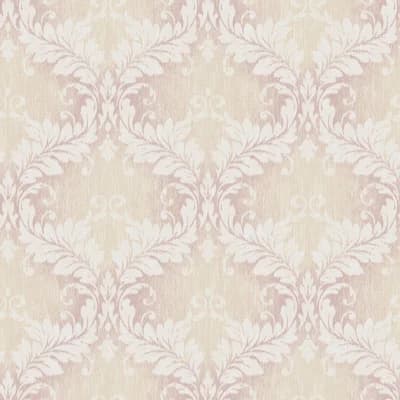 Nordic Elements Embossed Damask 32.81' L x 20.87" W Wallpaper Roll — Pink