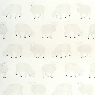 Great Kids Collection Smooth Glitter Sweet Sheep Wallpaper Roll — White