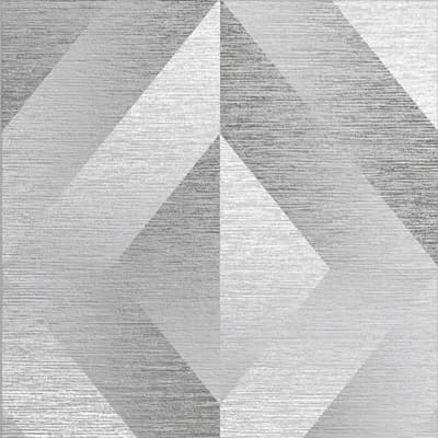 Geometric Non-Pasted Metallic Wallpaper Double Roll — Silver