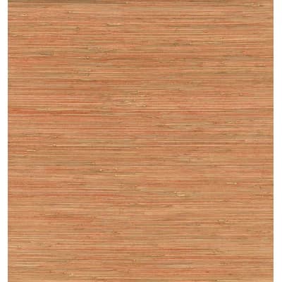Loom Abstract Grass Cloth Non-Pasted Wallpaper Roll — Orange