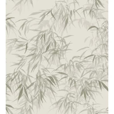 Jordnara Floral Matte Wallpaper Roll — Olive Green