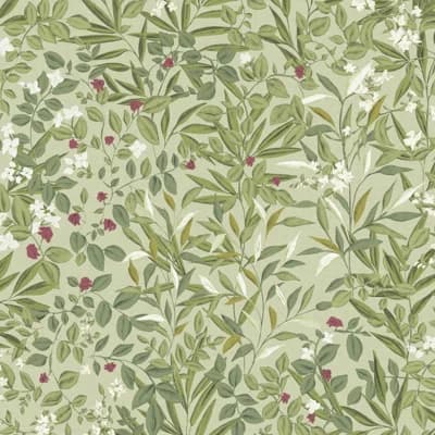 Gallardo Floral Non-Pasted Matte Wallpaper Roll — Reverie Willow Wallpaper