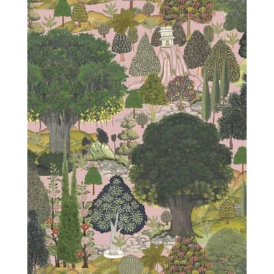 The Transylvanian Manor Floral Non-Pasted Matte Wallpaper Roll — Green,Brown,Gray