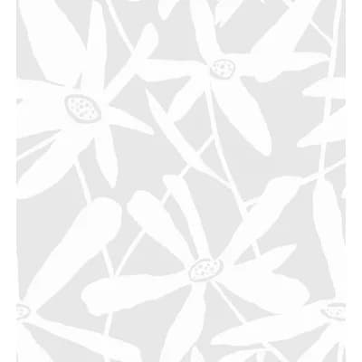 Susan Hable Floral Non-Pasted Satin Wallpaper by Susan Hable — Gray