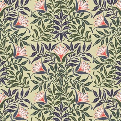 Signature Flowervine 10' L x 24" W Wallpaper Roll — Blue