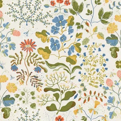 Floral Wallpaper Roll — Gray