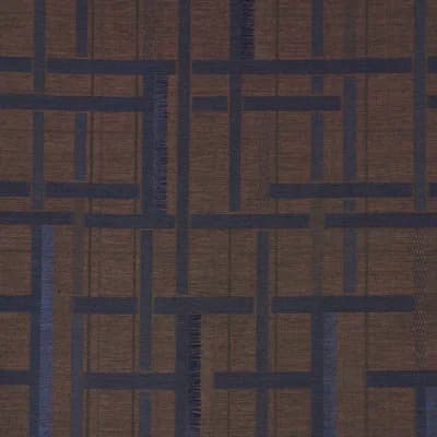 Schumacher x Patterson Flynn Axel Plaid Wallpaper — Navy,Espresso