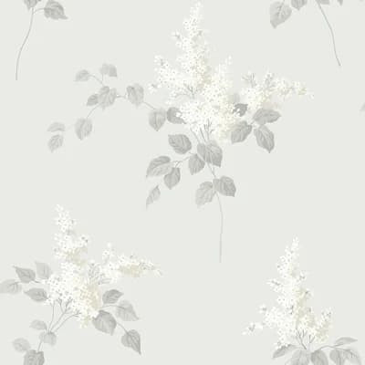 Boråstapeter Lilacs Wallpaper — Gray