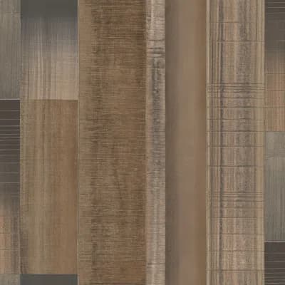 TexStyle Agen Stripe 33' L x 21" W Metallic/Satin Wallpaper Roll — Brown