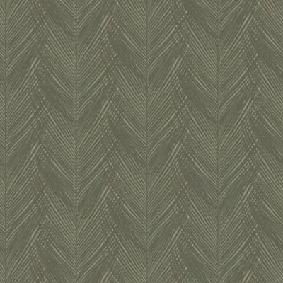 Designer Colors Feather Print Shimmer Wallpaper Roll — Green
