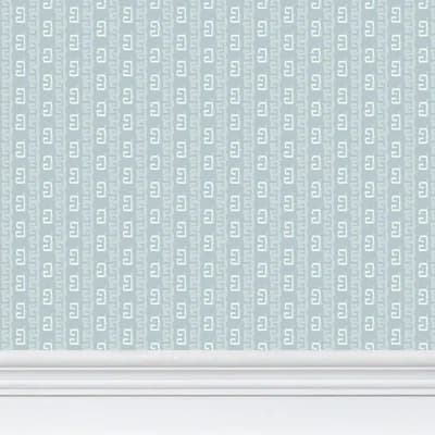 Gaga Greek Small Repeat Luxury Wallpaper — Sea Storm