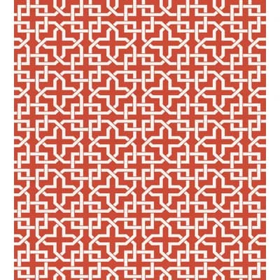 Blossom Chinoiserie Non-Pasted Metallic Wallpaper Roll — Mon Red