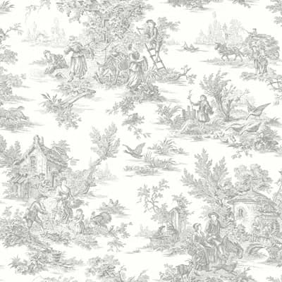 Pre-Pasted Wallpaper Roll — Gray