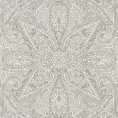 Grand Paisley Wallpaper — Silver