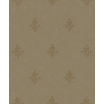 Emporium Metallic Mehndi Motif 3D Embossed 33' L x 21" W Wallpaper Roll — Bronze,Gold