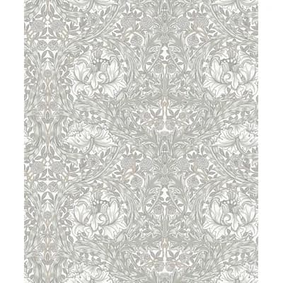 African Marigold Floral Non-Pasted Matte Wallpaper Roll — White
