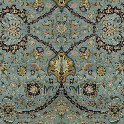 Zanjan 9.84' L x 70.8" W Wallpaper Roll — Blue,Black
